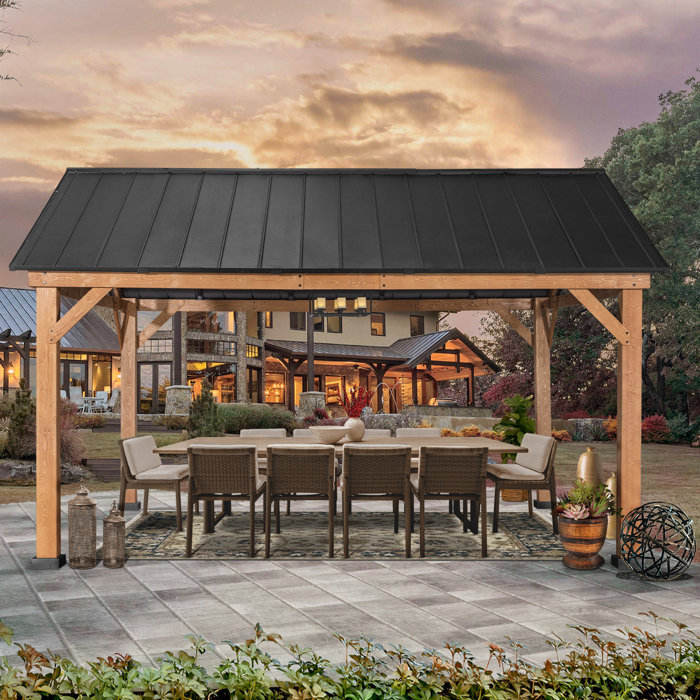 Joyside 15 Ft. W x 13 Ft. D Solid Wood Patio Gazebo & Reviews Wayfair